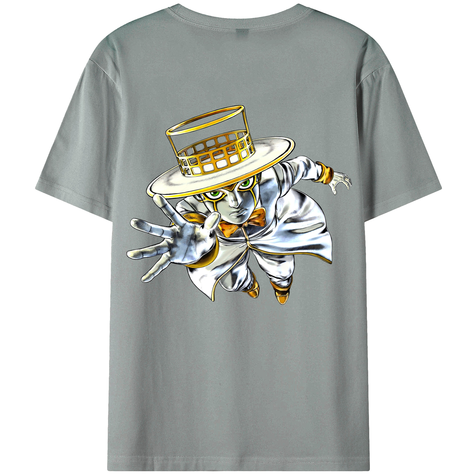 （画像用） ジョジョの奇妙な冒険 岸辺 露伴（きしべ ろはん） JoJo's Bizarre Adventure Rohan Kishibe 綿100％ メンズ半袖Tシャツ（バックプリント） 通気性